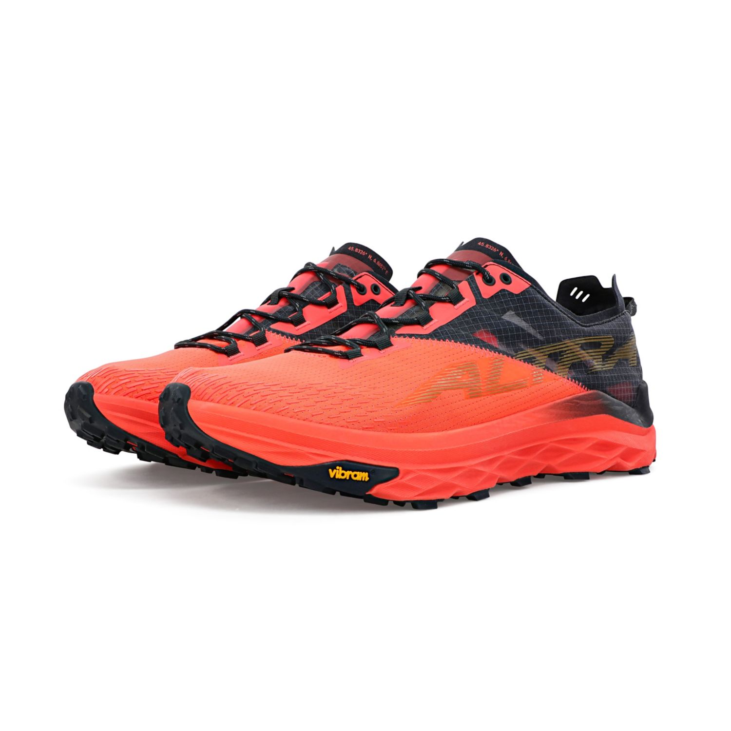 Tenis Para Trail Running Altra Mont Blanc Hombre Coral Negros | Mexico-36195849